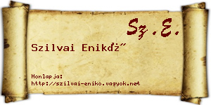 Szilvai Enikő névjegykártya