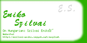 eniko szilvai business card